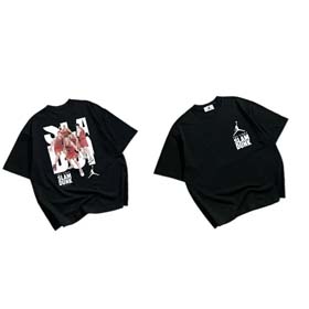 Jordan Rukawa Kaede Sakuragi Hanamichi co-branded peripheral men and women summer cotton T-shirt(6 styles)-1890